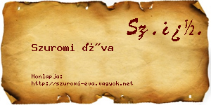 Szuromi Éva névjegykártya