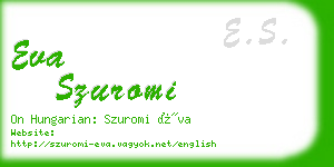 eva szuromi business card